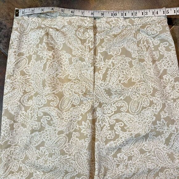 Eddie Bauer White Tan Paisley Lace Size 12 - Picture 3 of 9